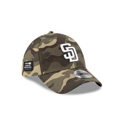 Green San Diego Padres Hat - New Era MLB Armed Forces Weekend 39THIRTY Stretch Fit Caps USA9476102